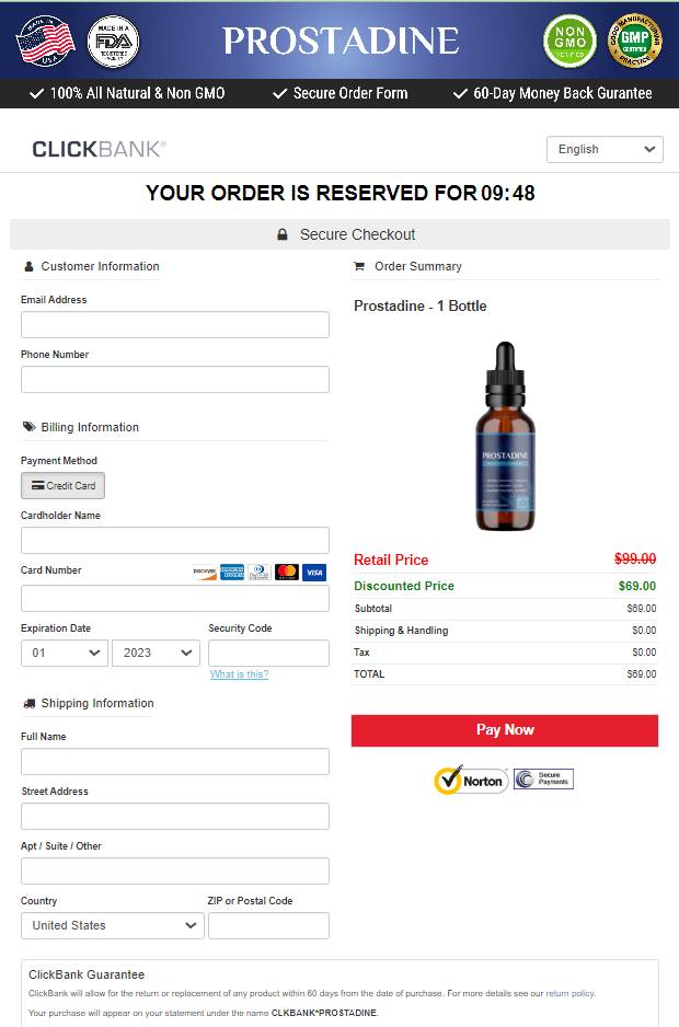 Prostadine - Secure checkout